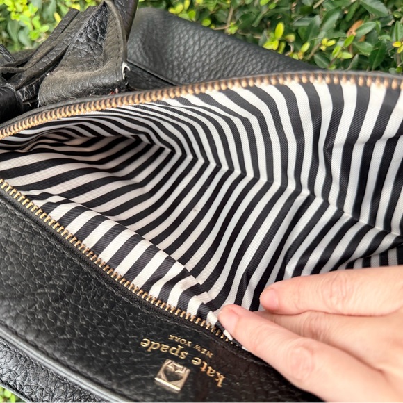 Kate Spade Black Leather Tote Bag - Picture 8 of 11